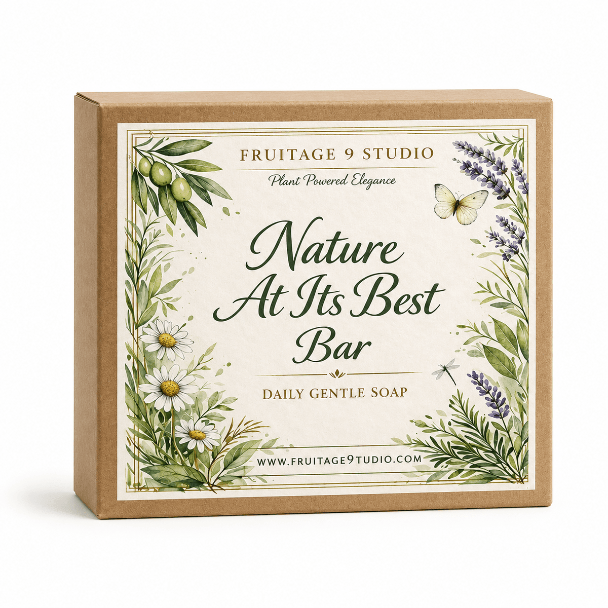 Nature at its best bar soap - Vegan Unscented Weight: 75G - 2 for $10 - Fruitage 9 Studio