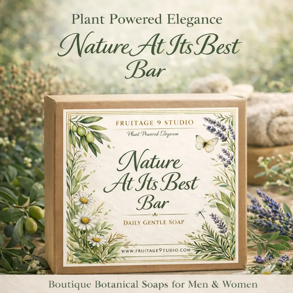 Nature at its best bar soap - Vegan Unscented Weight: 75G Fruitage 9 Studio