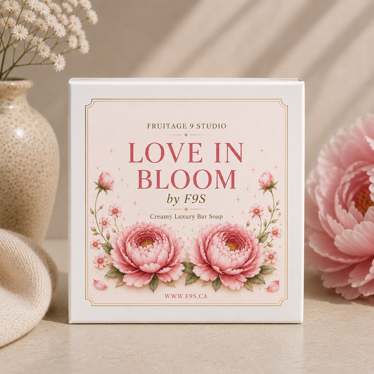 Love in bloom by F9S - Variants Available Luxury Plant Based Creamy Soap, Perfume Oil Roller & Set Fruitage 9 Studio
