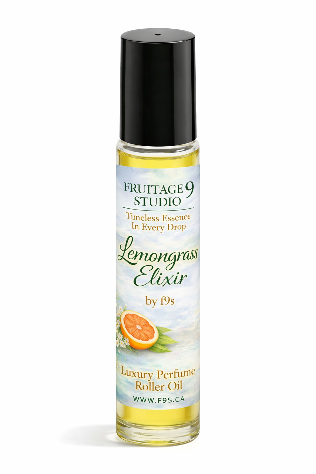 Lemongrass Elixir by f9s Luxury Perfume Roller Oil  Fruitage 9 Studio