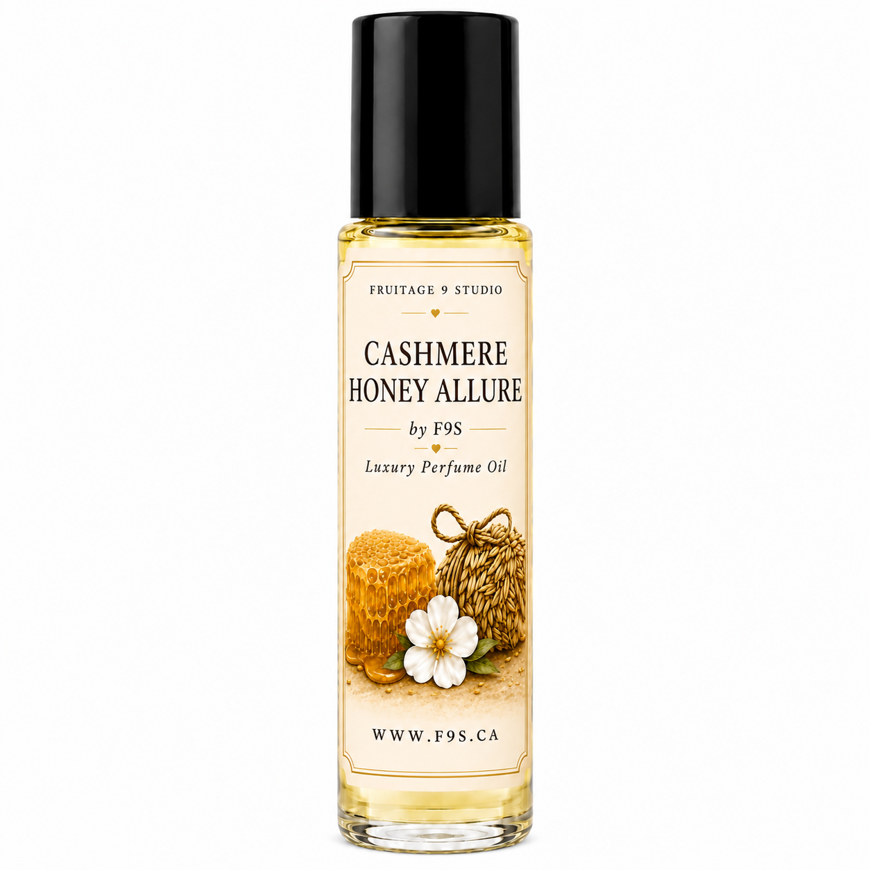 Cashmere Honey Allure by f9s luxury perfume roller oil  Fruitage 9 Studio