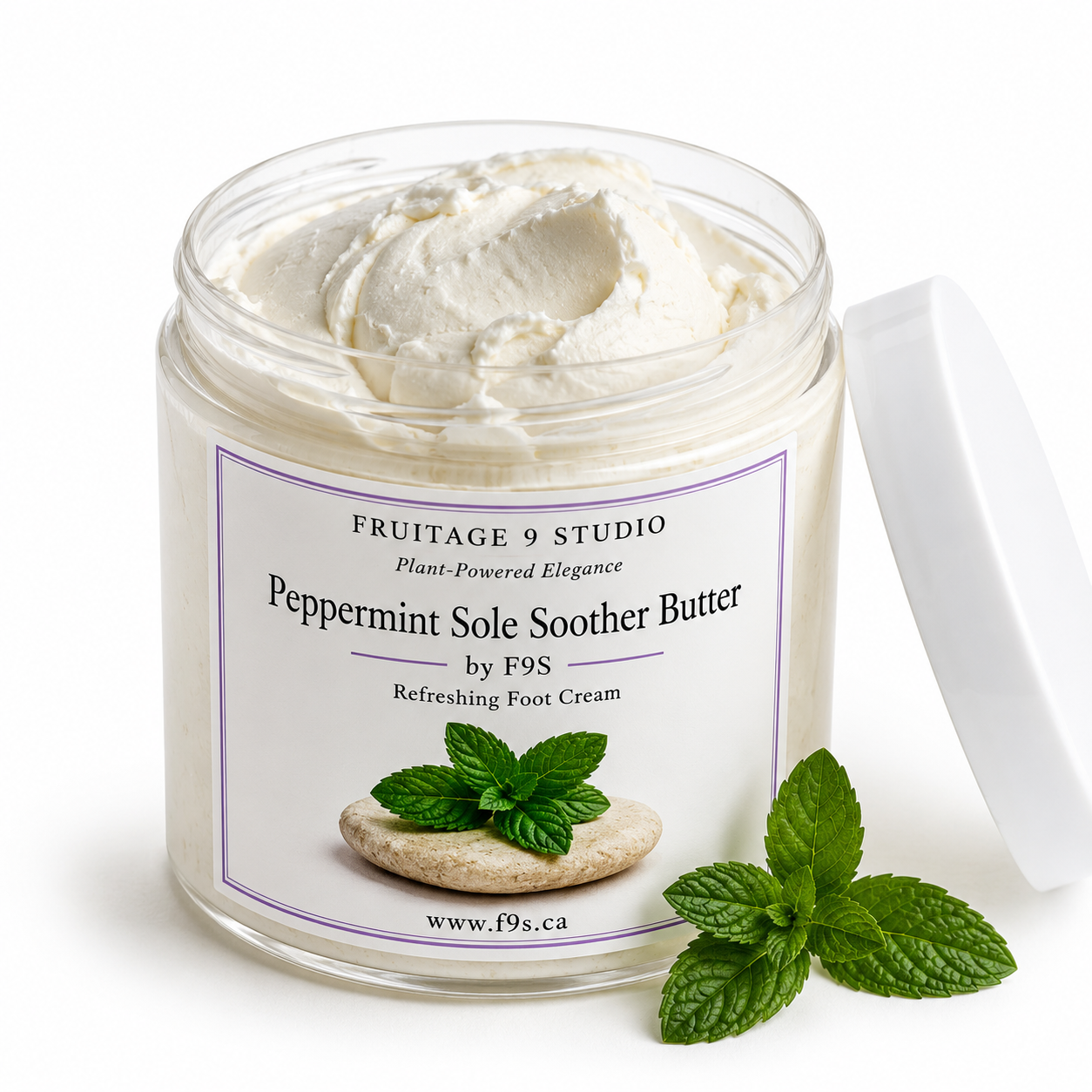 Peppermint Sole Soother Butter by f9s Foot Cream 4oz / 113.4g Fruitage 9 Studio