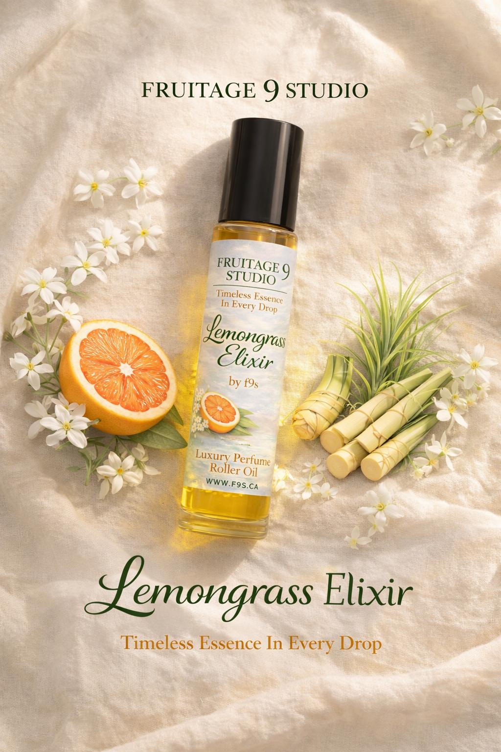 Lemongrass Elixir by f9s Luxury Perfume Roller Oil  Fruitage 9 Studio