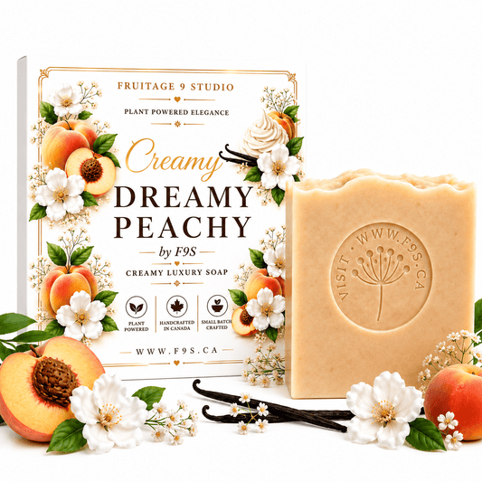 Creamy Dreamy Peachy by f9s Luxury Bar Soap - Fruitage 9 Studio