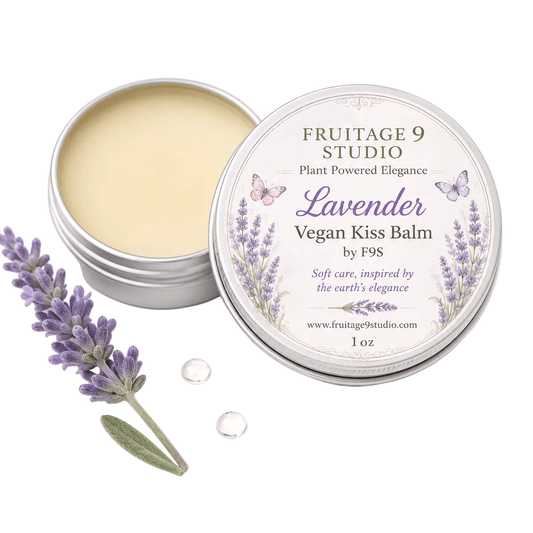 Lavender Vegan Kiss Balm by f9s - multi-purpose balm for face & lips - Fruitage 9 Studio