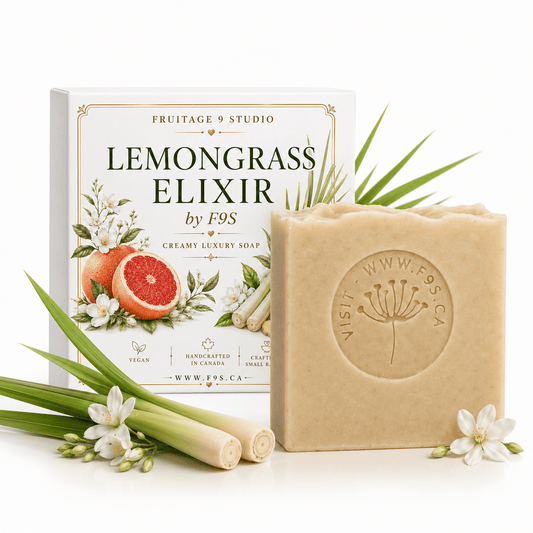 Lemongrass elixir by f9s luxury bar soap 2 for $15 - Fruitage 9 Studio