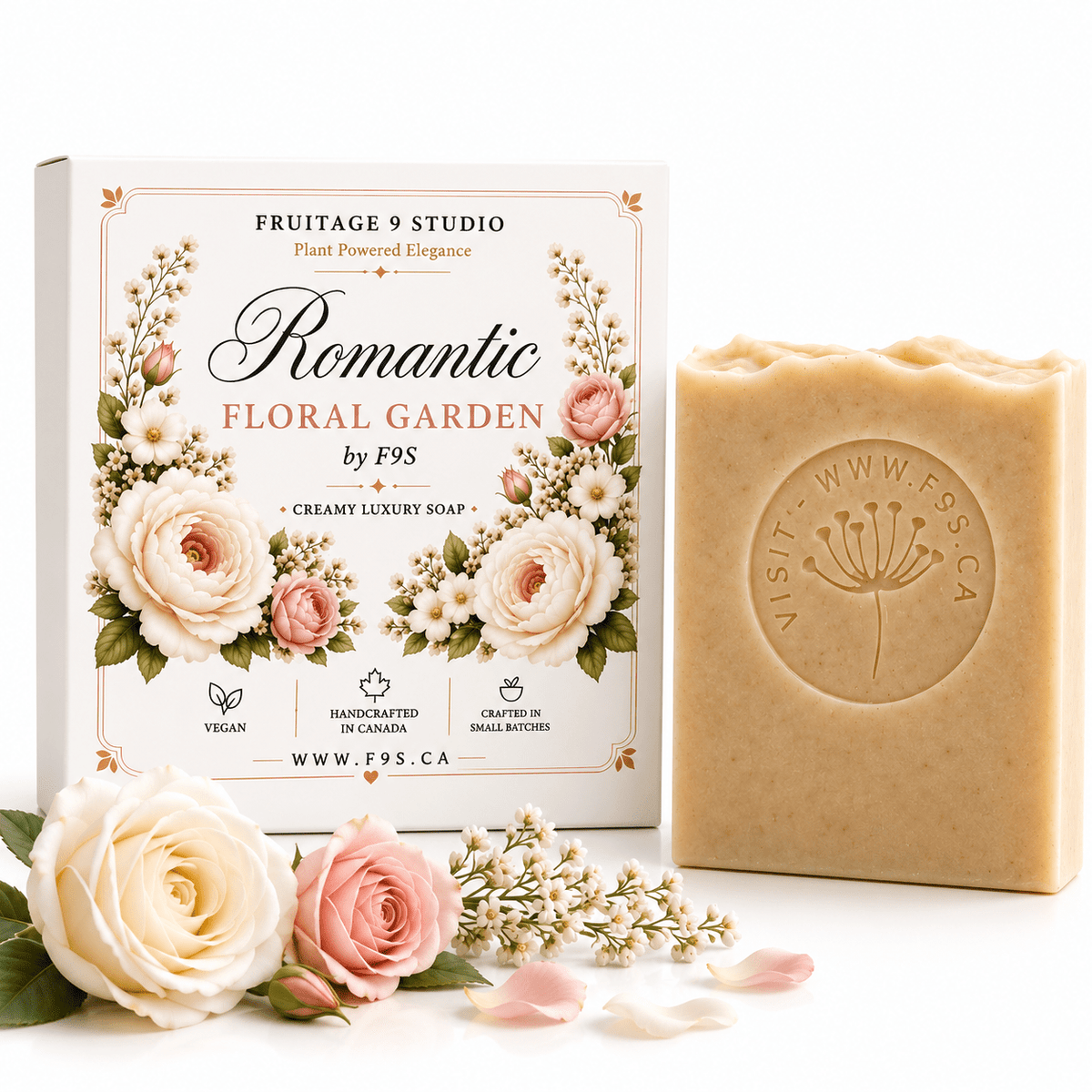 Romantic Floral Garden by f9s luxury Bar Soap - Fruitage 9 Studio