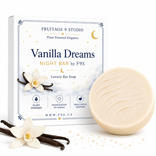 Vanilla Dreams Night Bar by F9S Luxury Plant Based Creamy Soap 2 for $15 - Fruitage 9 Studio